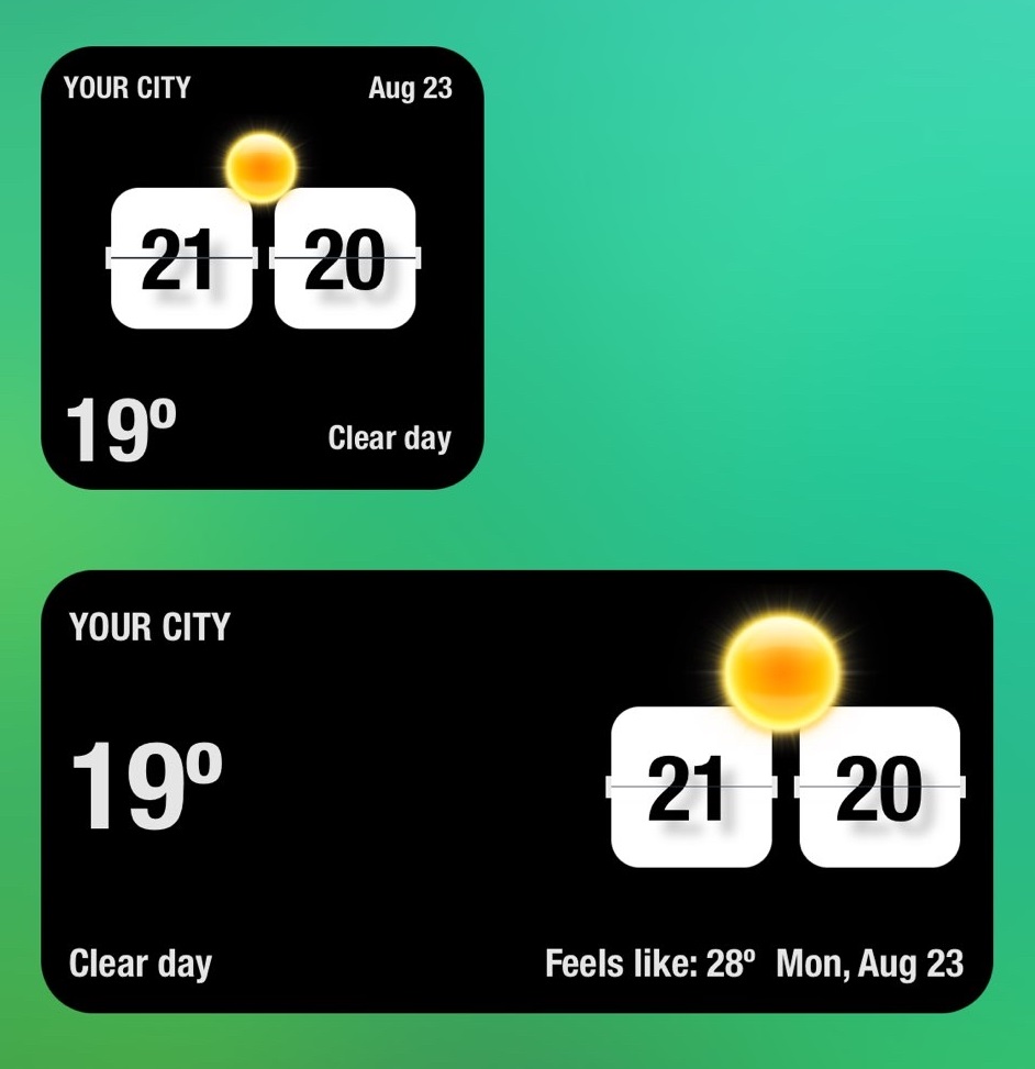 The best clock and weather widget for your iPhone (IOS) Fuji Weather Widget